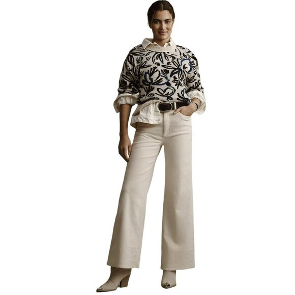 Anthropologie Floral Pop Sweater NEW Size XXS - Picture 3 of 7